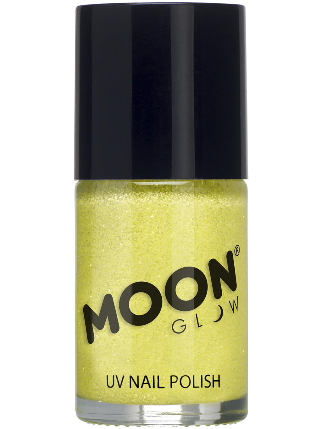 Moon Creations Glow Neon Uv Glitter Nail Polish, Yellow, 14ml Single