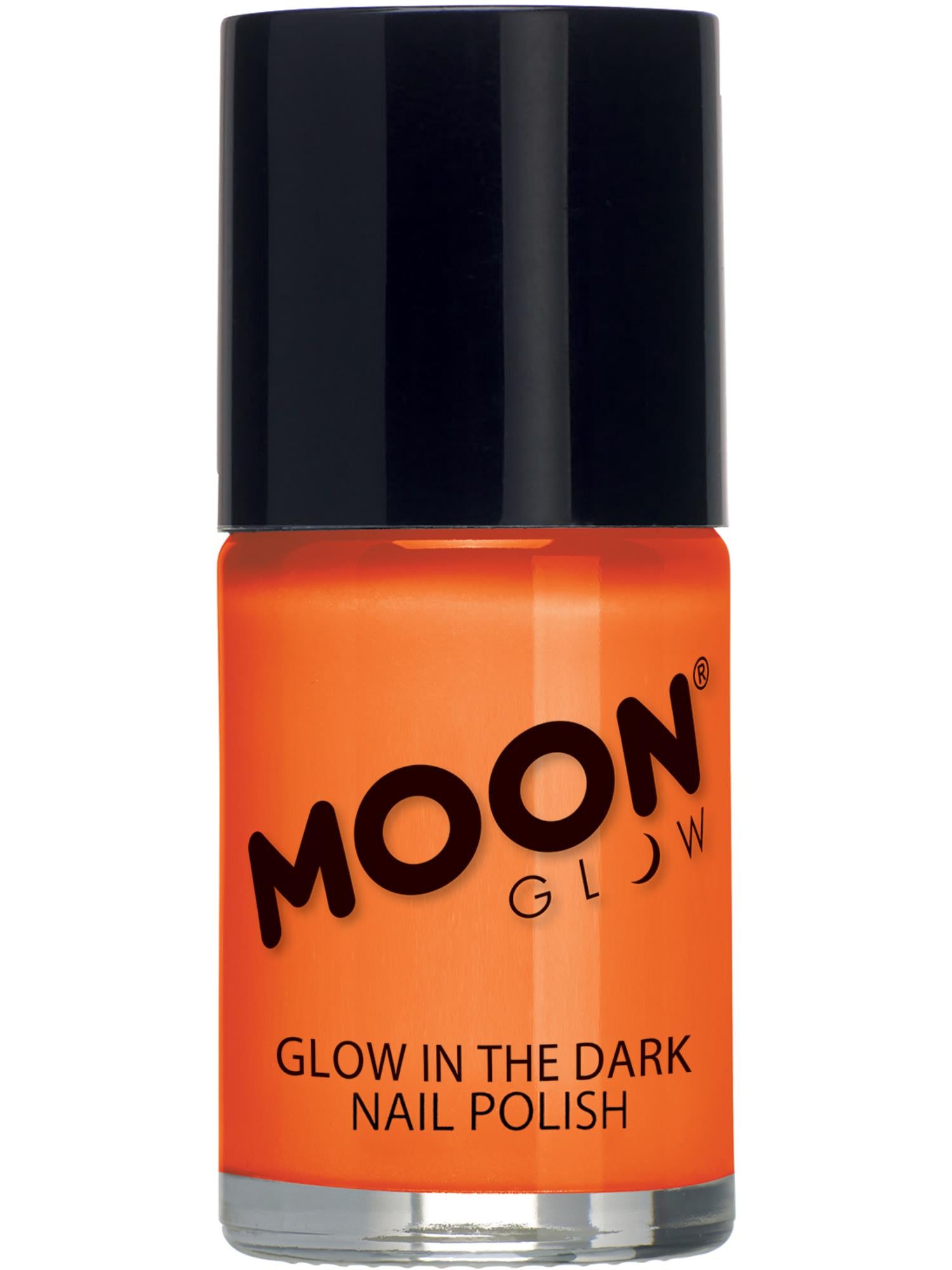 Moon Creations Glow Glow in the Dark Nail Polish, Orange, 14ml Single