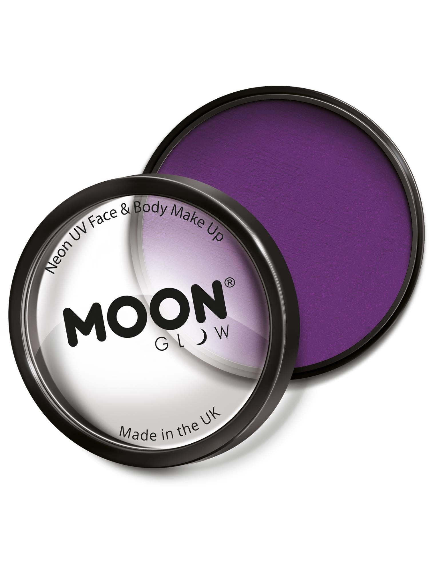 Moon Creations Glow Pro Intense Neon UV Cake Pot, Intense Pu, Single, 36g