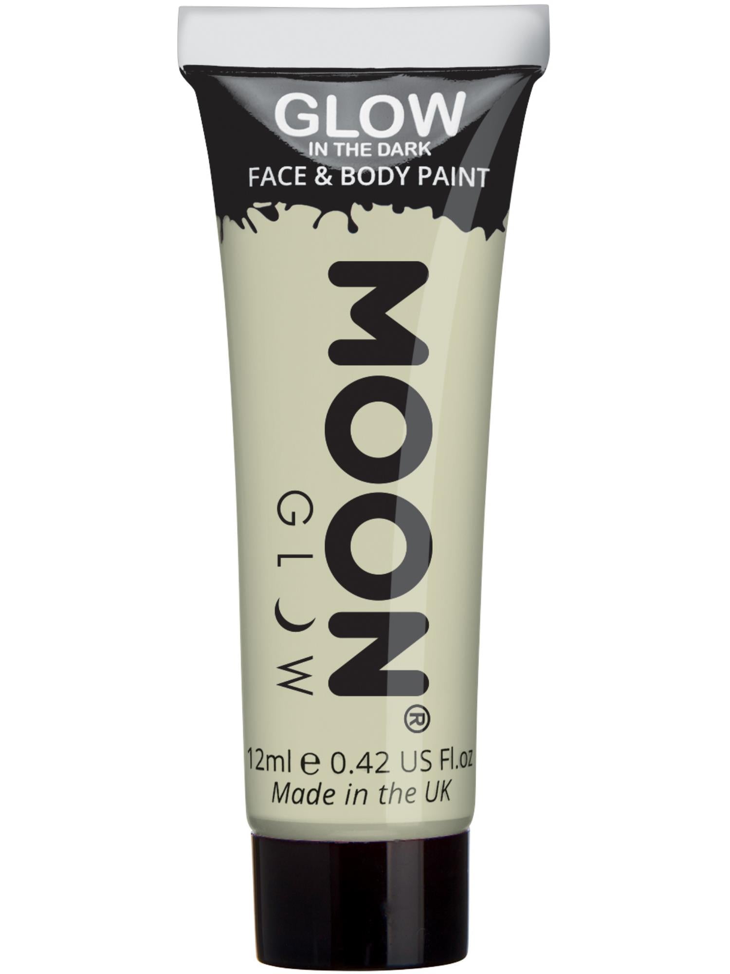 Moon Creations Glow Glow in the Dark Face Paint, Invisible, 12ml Single