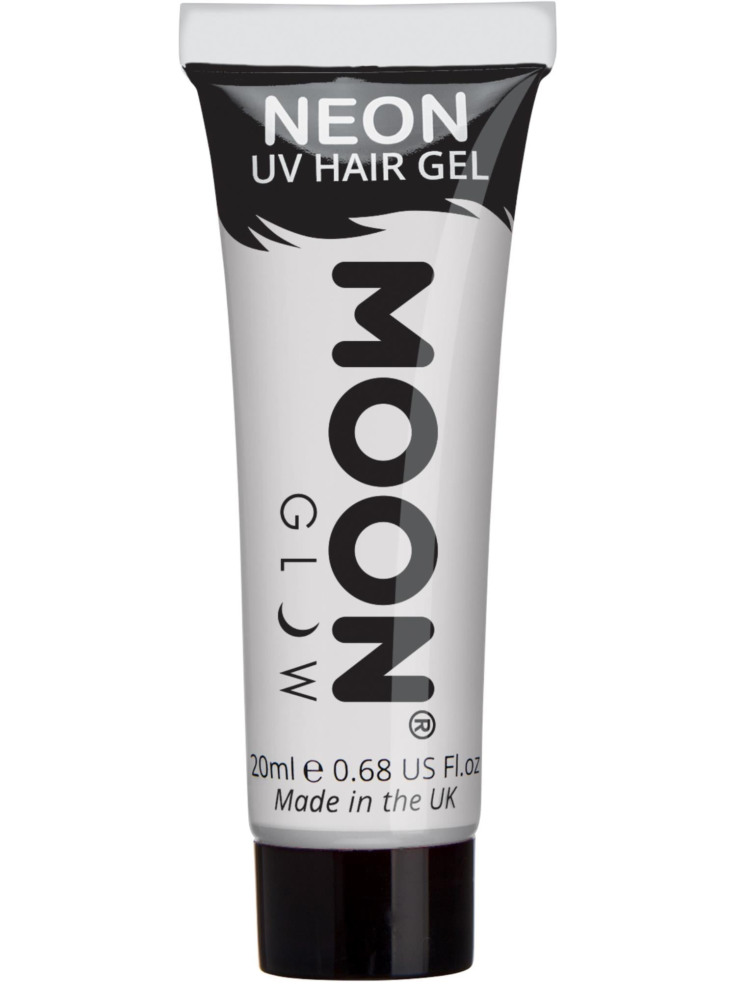 Moon Creations Glow Intense Neon UV Hair Gel, White, Single, 20ml