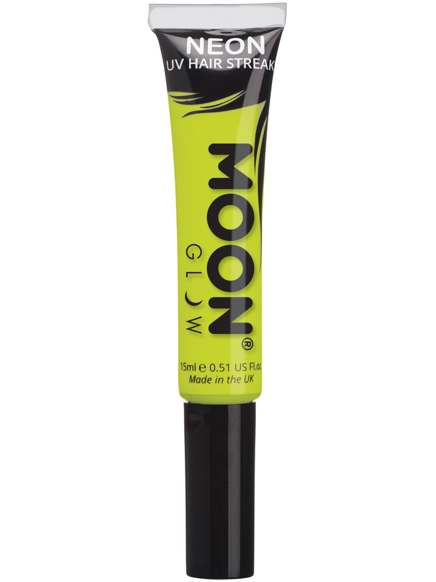 Moon Creations Glow Intense Neon UV Hair Streaks, Intense Ye, Single, 15ml