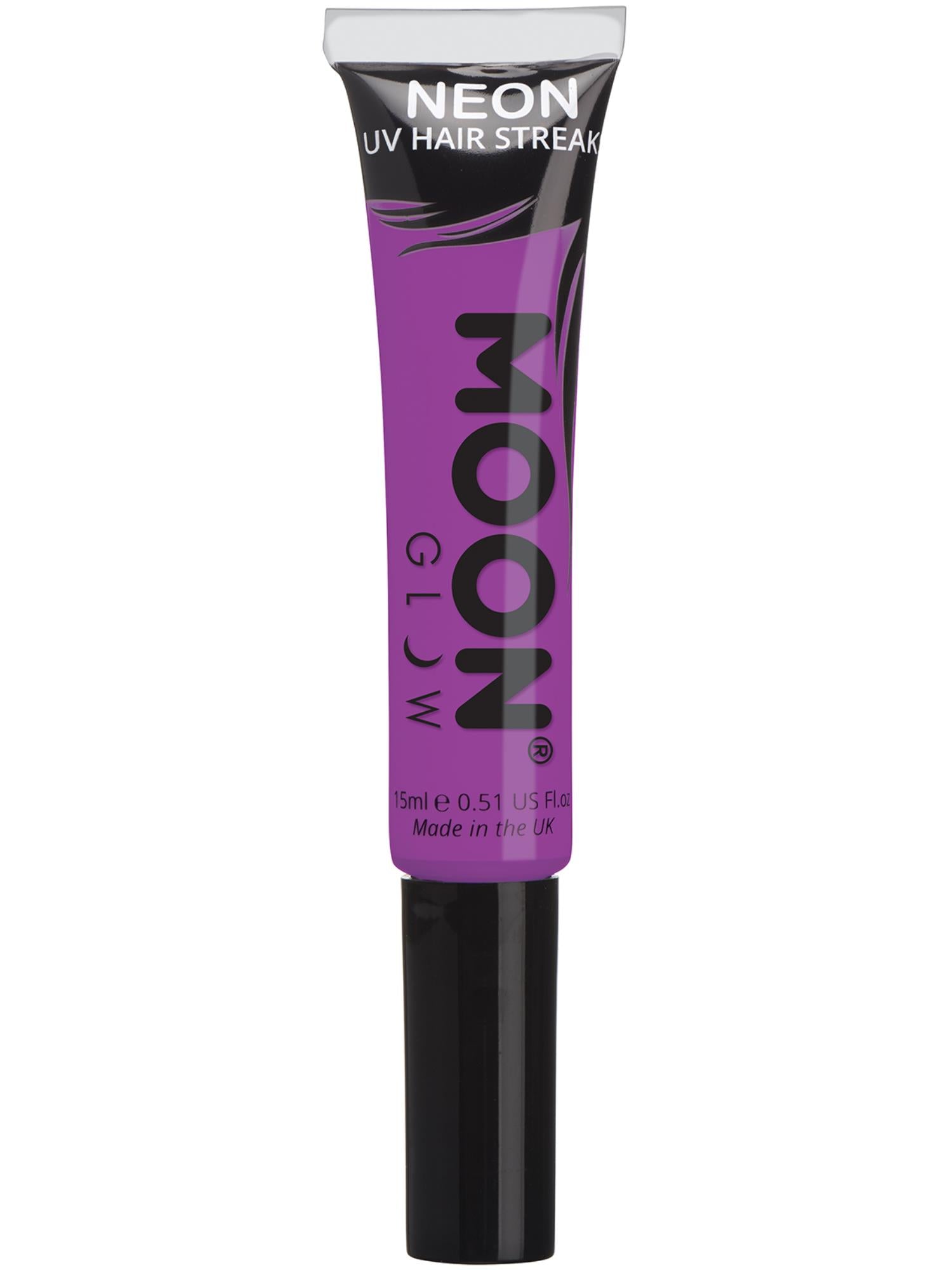Moon Creations Glow Intense Neon UV Hair Streaks, Intense Pu, Single, 15ml