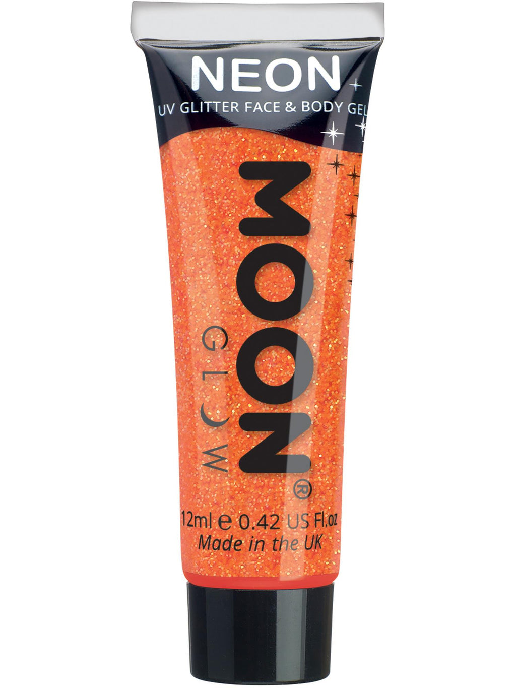 Moon Creations Glow Neon UV Fine Glitter Gel, Green, Single, 12ml
