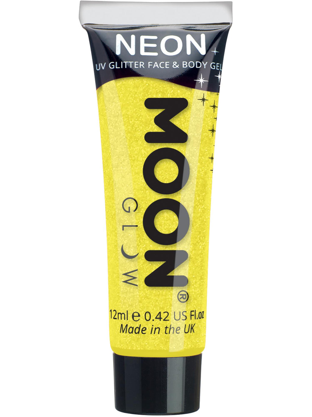 Moon Creations Glow Neon UV Fine Glitter Gel, Green, Single, 12ml