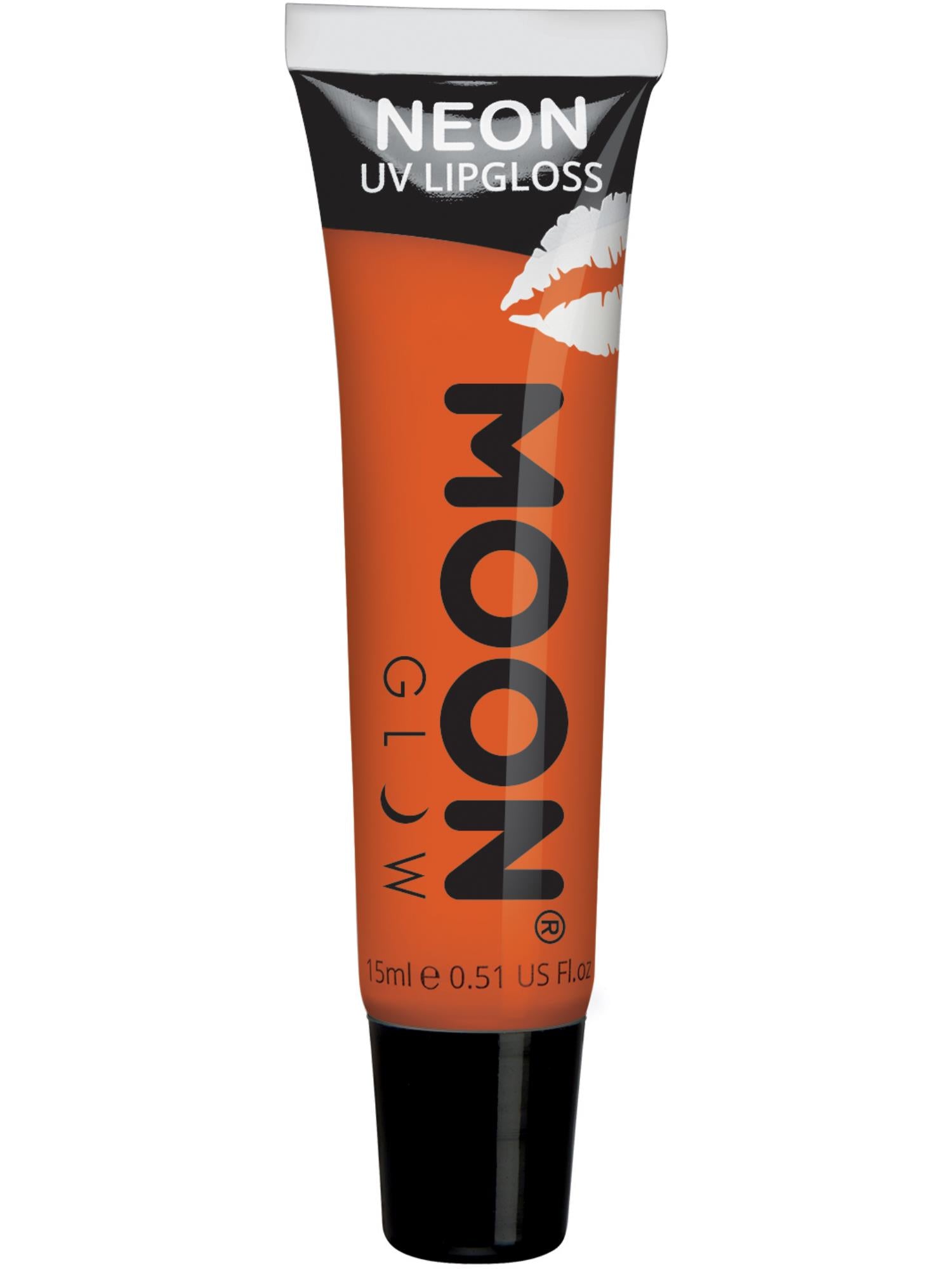 Moon Creations Glow Intense Neon UV Fruity Lipgloss, Orange, Tangerine, Single, 15ml