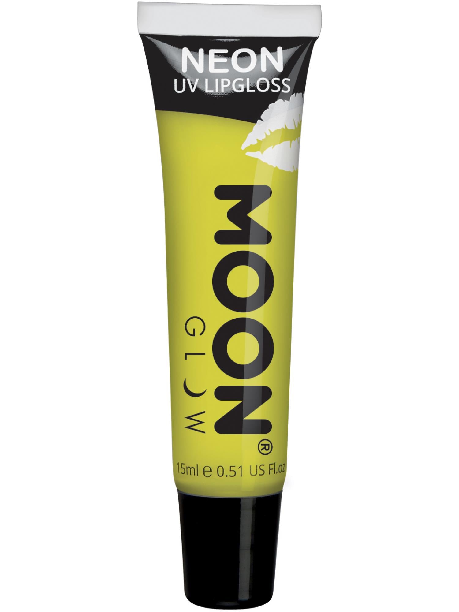 Moon Creations Glow Intense Neon UV Fruity Lipgloss, Yellow, Banana, Single, 15ml