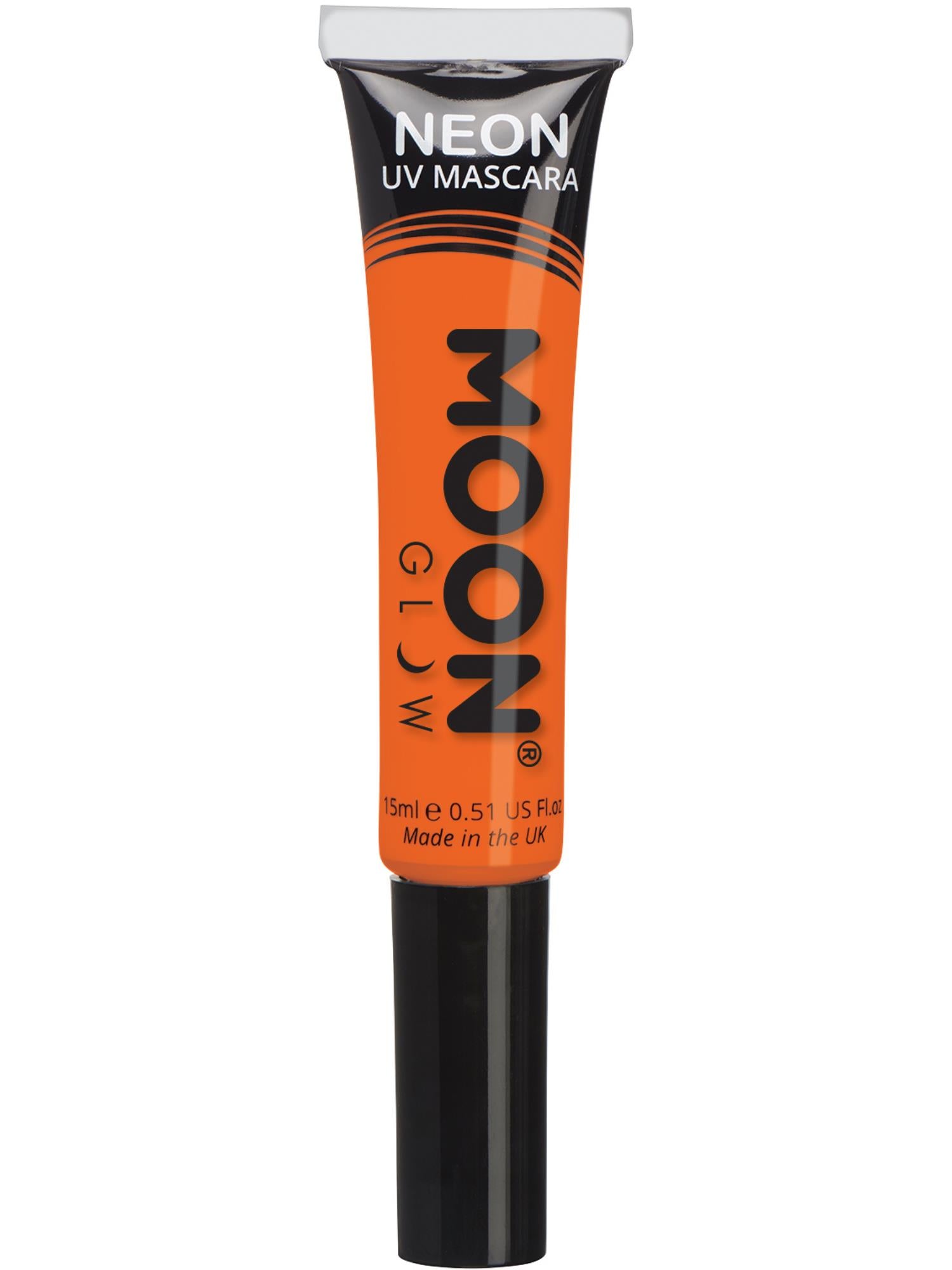 Moon Creations Glow Intense Neon UV Mascara, Intense Orange, Single, 15ml
