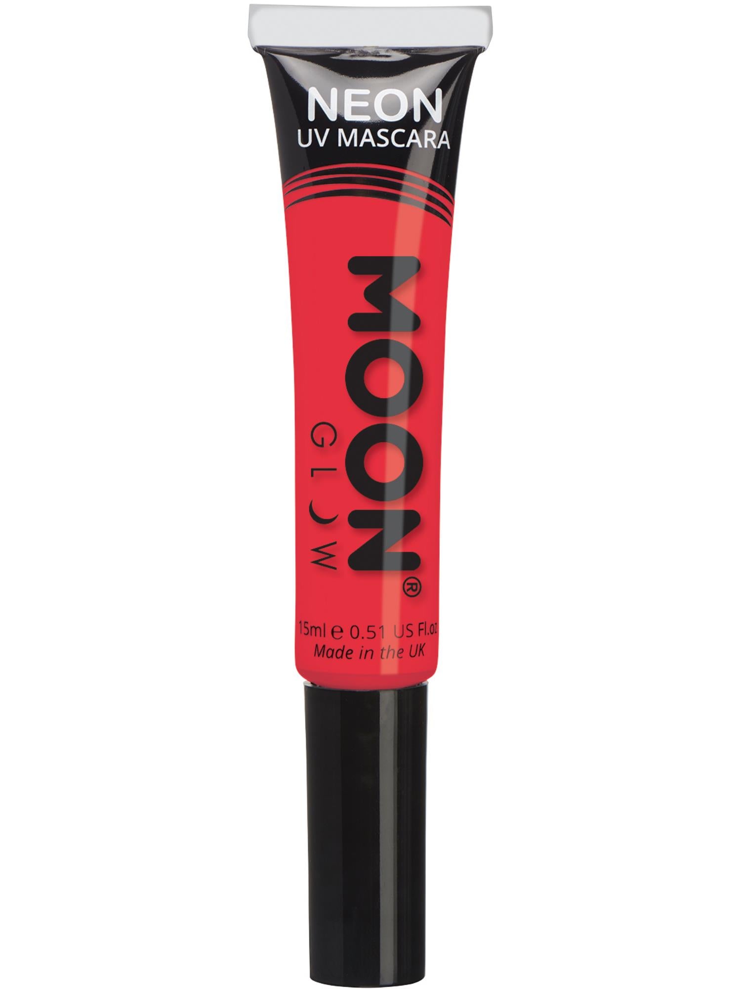 Moon Creations Glow Intense Neon UV Mascara, Intense Red, Single, 15ml