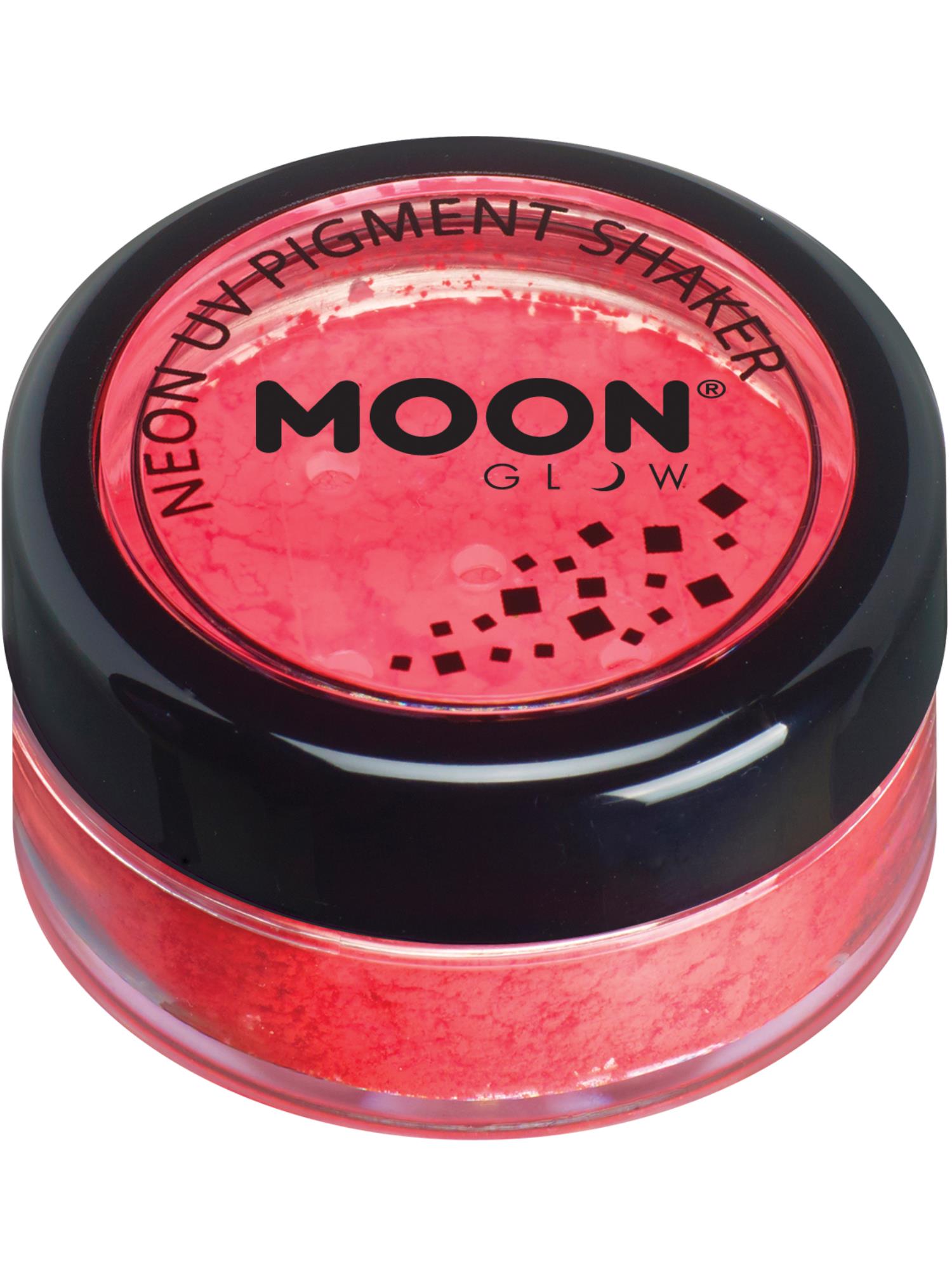 Moon Creations Glow Intense Neon UV Pigment Shakers, Single, 4.2g Intense Red