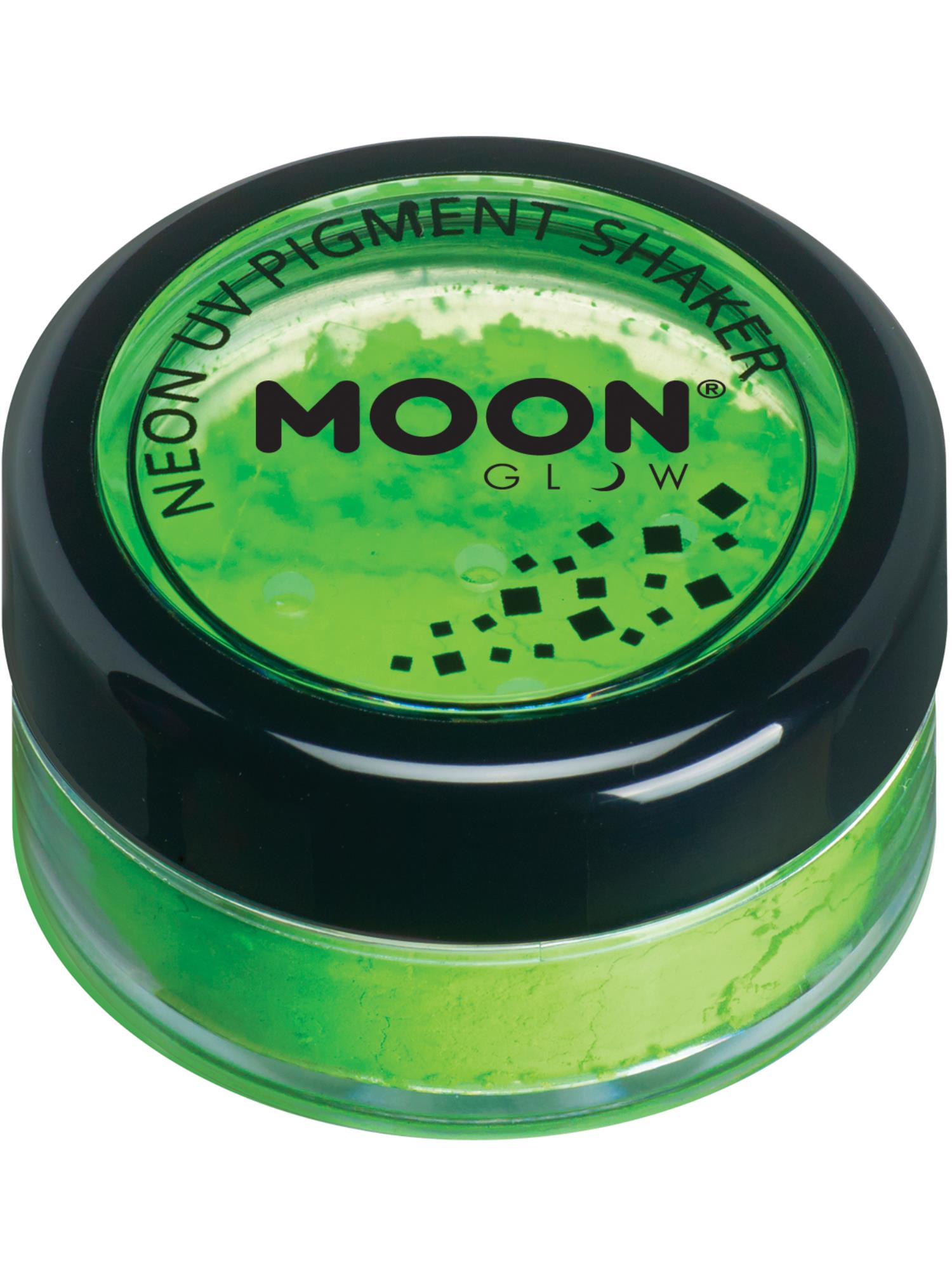 Moon Creations Glow Intense Neon UV Pigment Shakers, Single, 4.2g Intense Green