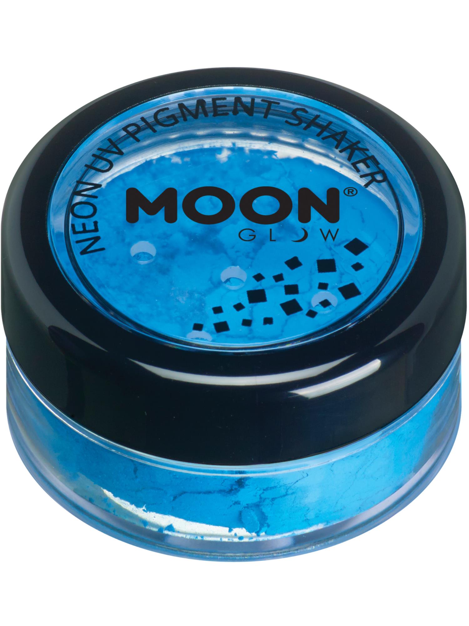 Moon Creations Glow Intense Neon UV Pigment Shakers, Single, 4.2g Intense Blue
