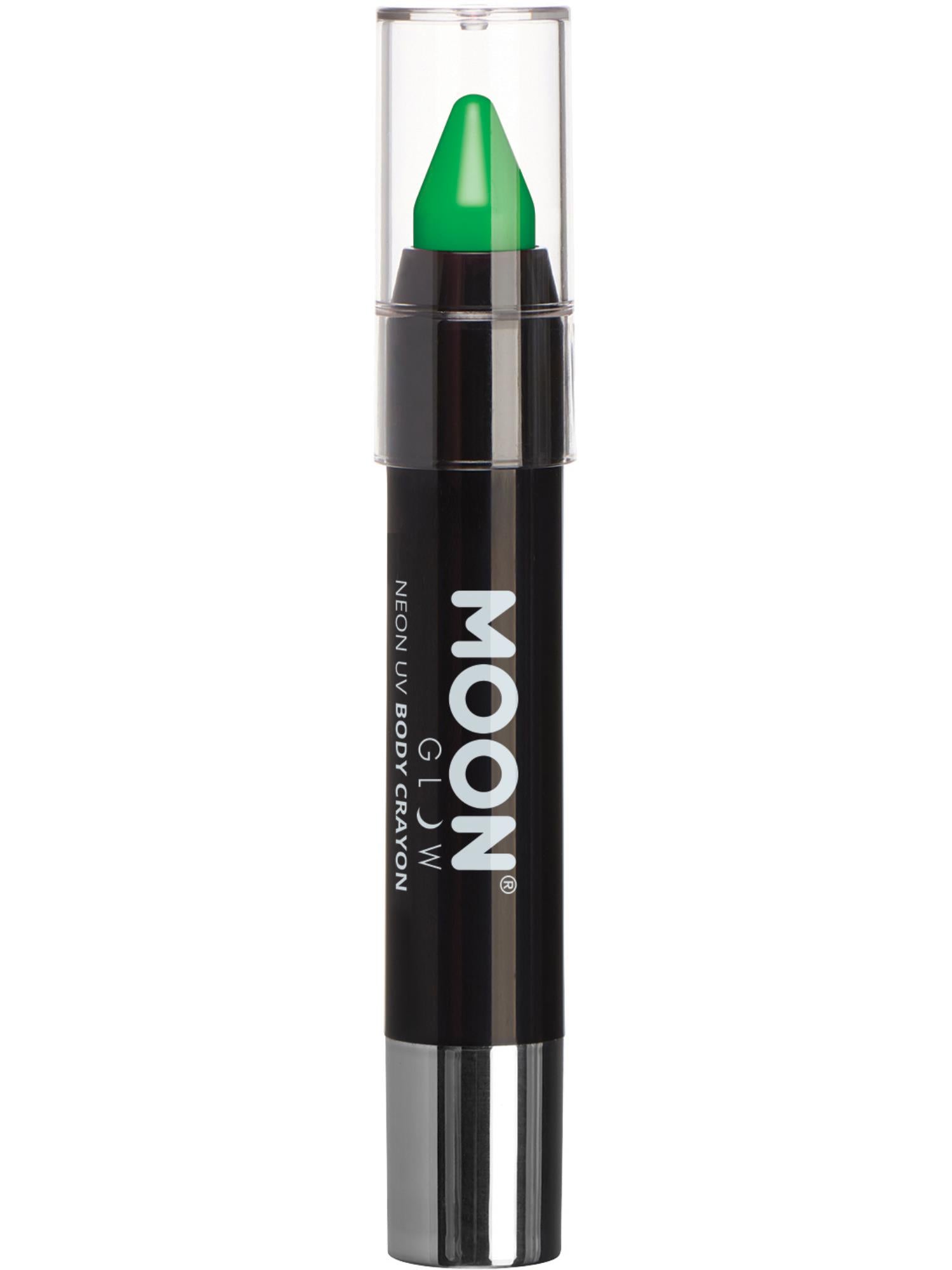 Moon Creations Glow Intense Neon UV Body Crayons, Intense Gr, Single, 3.2g