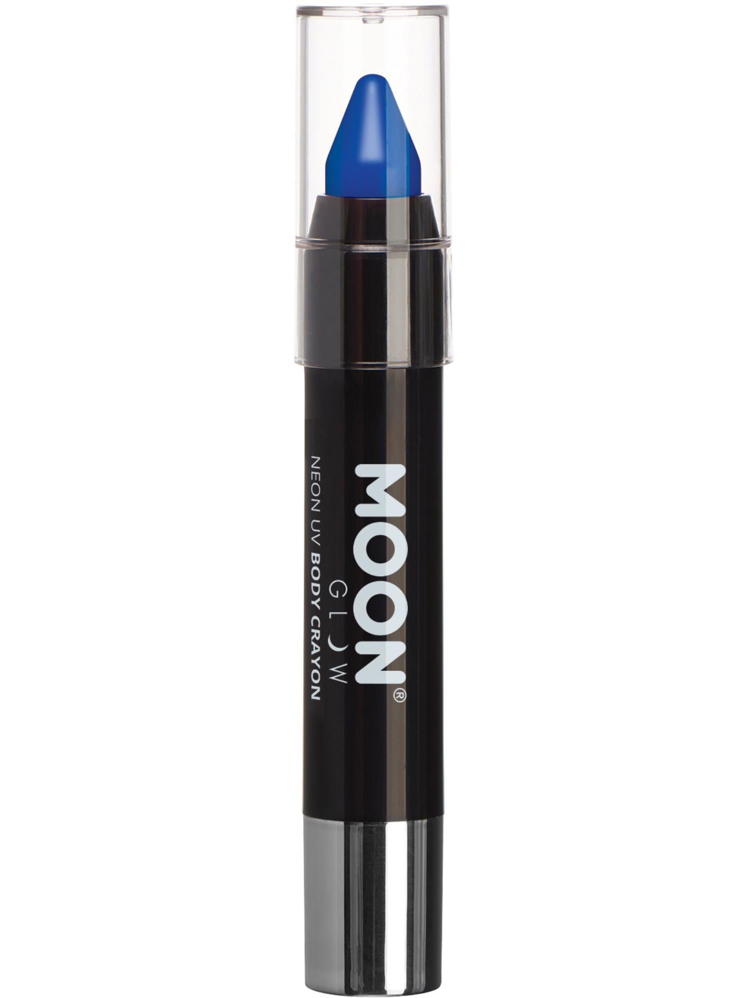Moon Creations Glow Intense Neon UV Body Crayons, Intense Bl, Single, 3.2g