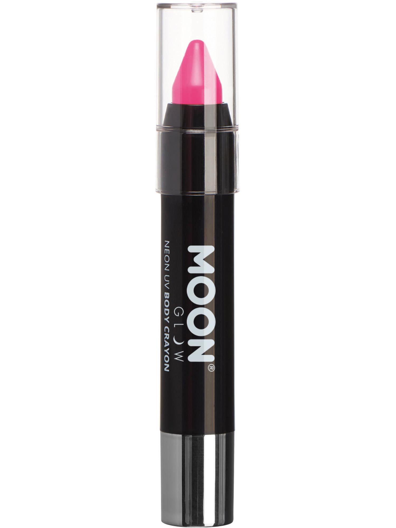 Moon Creations Glow Pastel Neon UV Body Crayons, Pastel Pink, Single, 3.2g