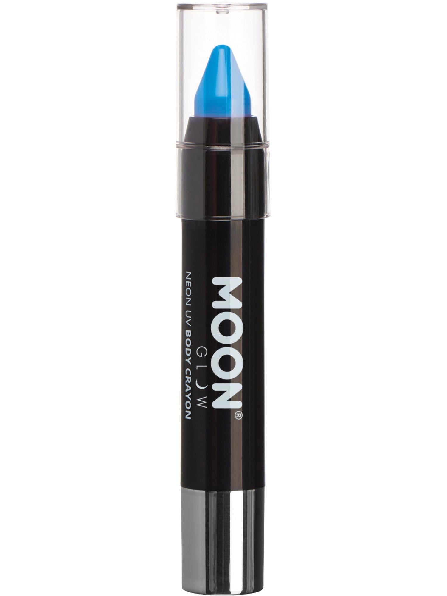 Moon Creations Glow Pastel Neon UV Body Crayons, Pastel Blue, Single, 3.2g