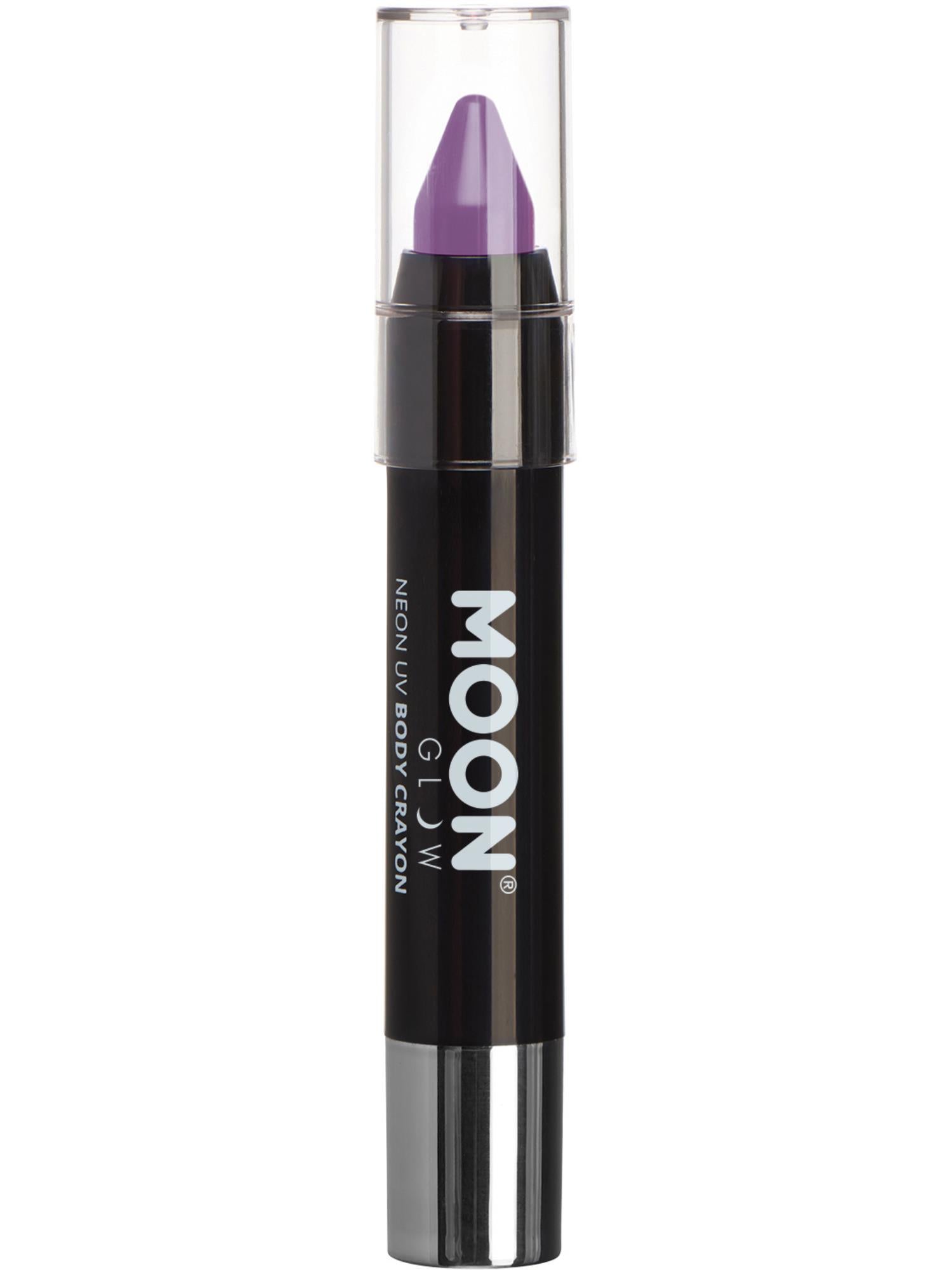 Moon Creations Glow Pastel Neon UV Body Crayons, Pastel Lila, Single, 3.2g