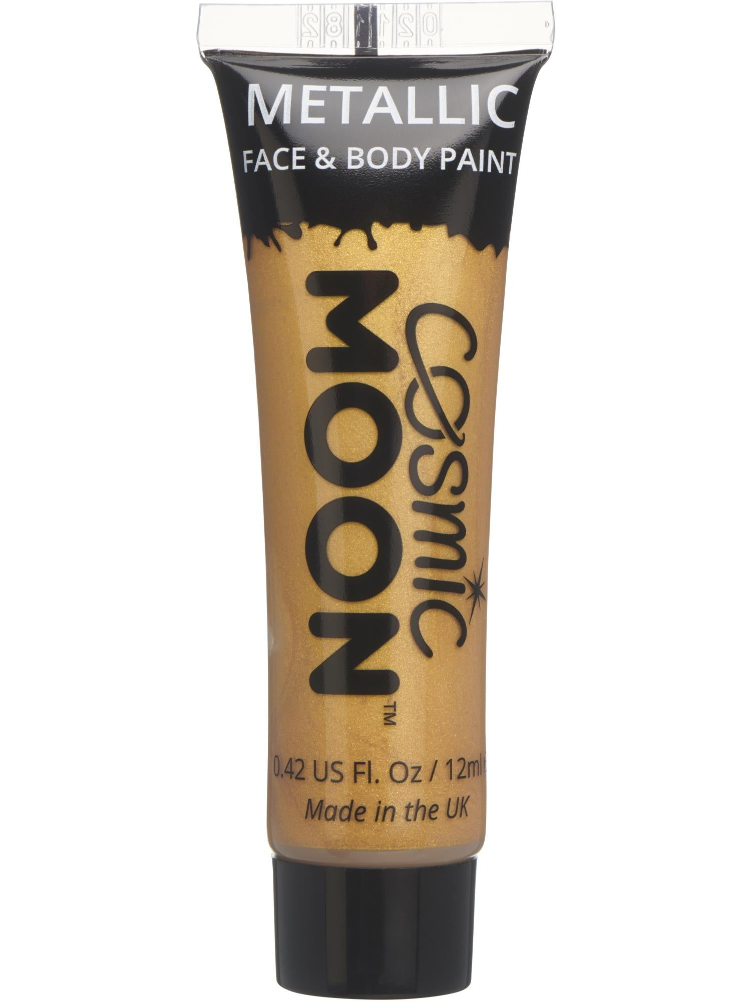 Cosmic Moon Creations Metallic Face & Body Paint, Gold, Single, 12ml
