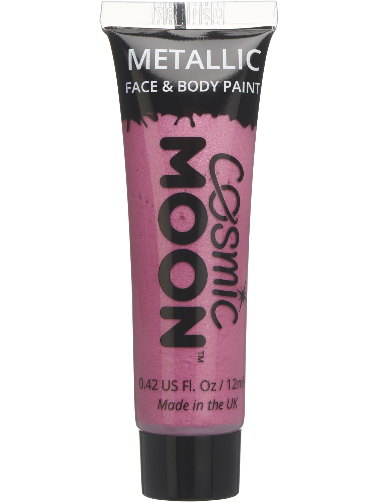 Cosmic Moon Creations Metallic Face & Body Paint, Pink, Single, 12ml