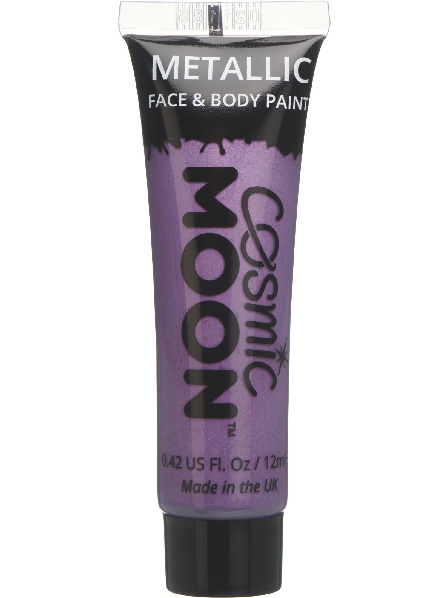 Cosmic Moon Creations Metallic Face & Body Paint, Purple, Single, 12ml