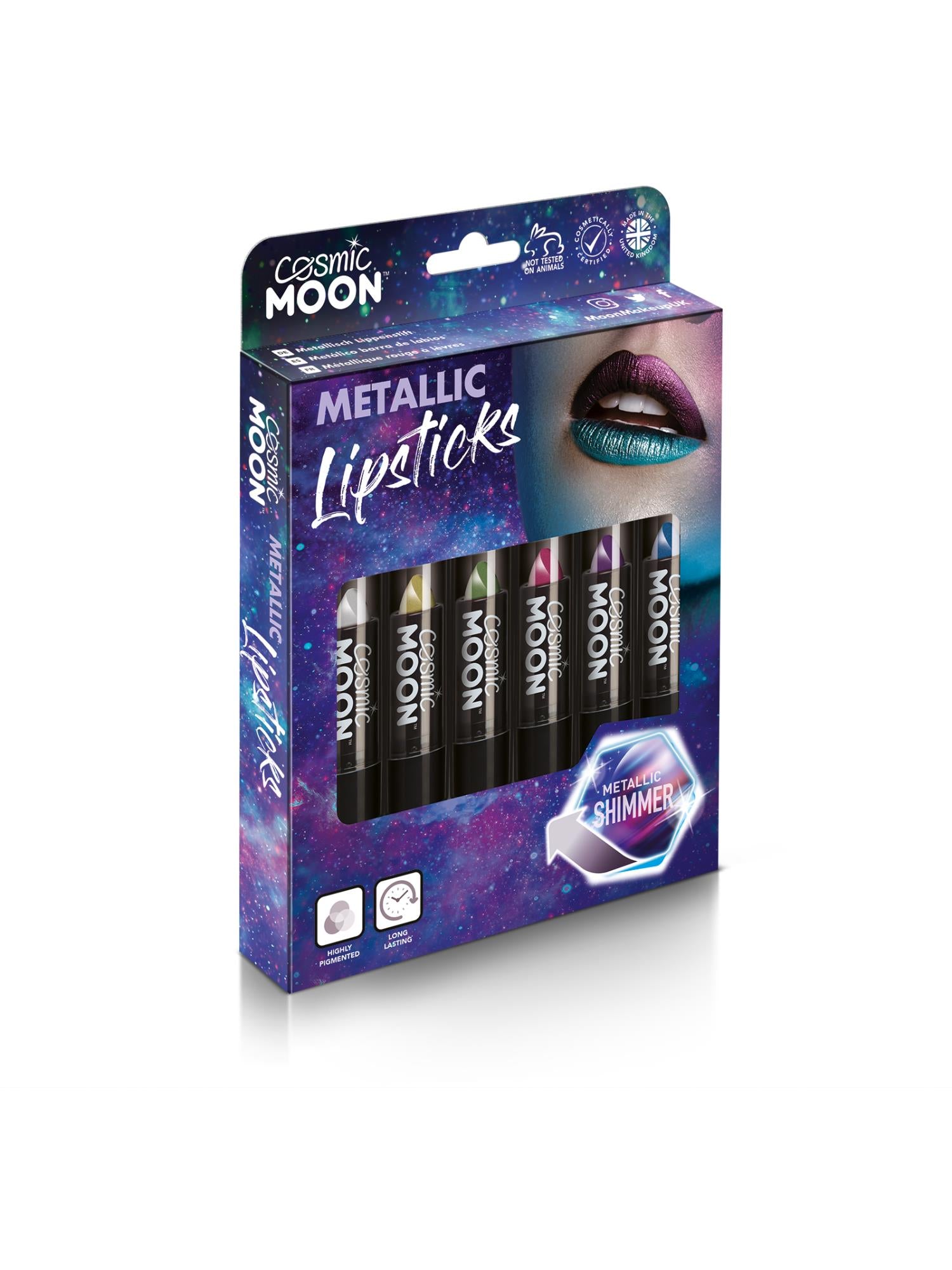 Cosmic Moon Creations Metallic Lipstick, Assorted, Boxset, 4.2g
