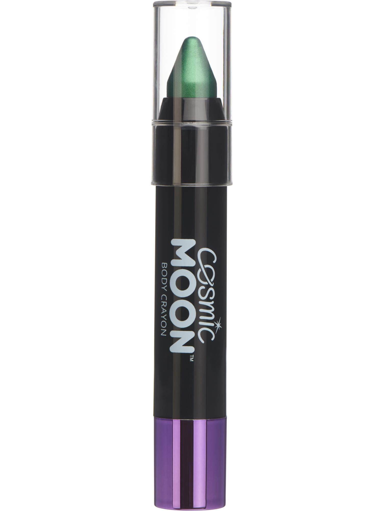 Cosmic Moon Creations Metallic Body Crayons, Green, Single, 3.2g