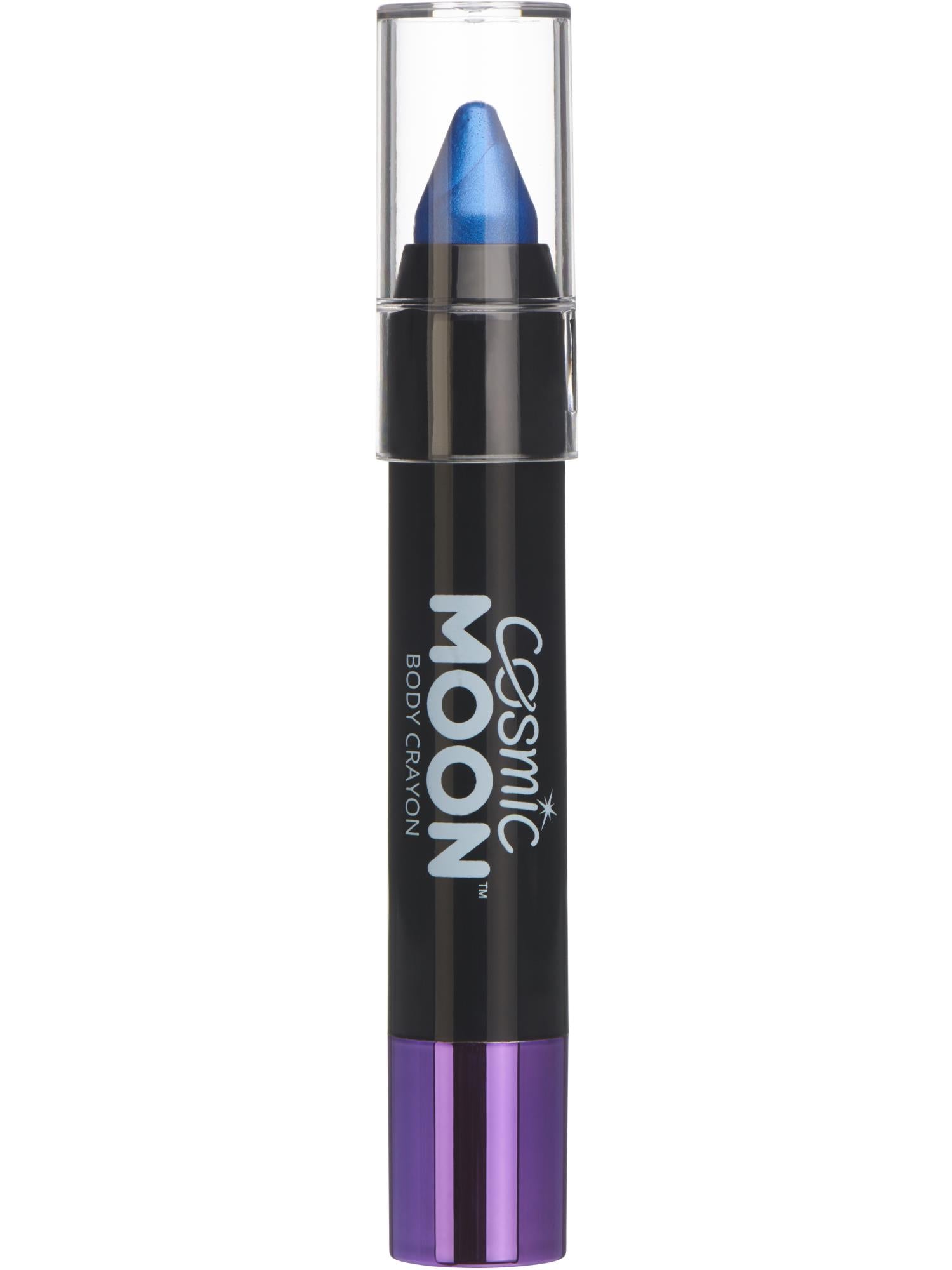 Cosmic Moon Creations Metallic Body Crayons, Blue, Single, 3.2g