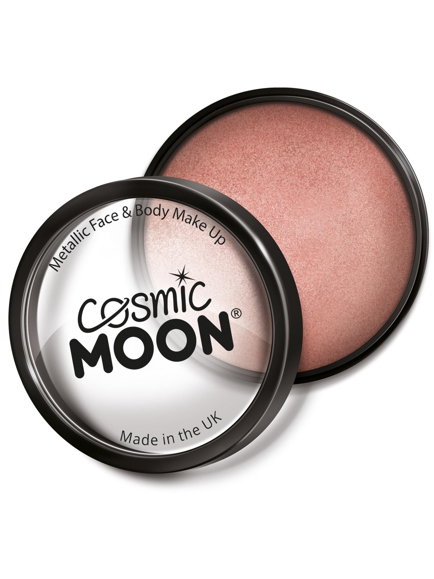 Cosmic Moon Creations Metallic Pro Face Paint Cake Pots, Ros, Single, 36g