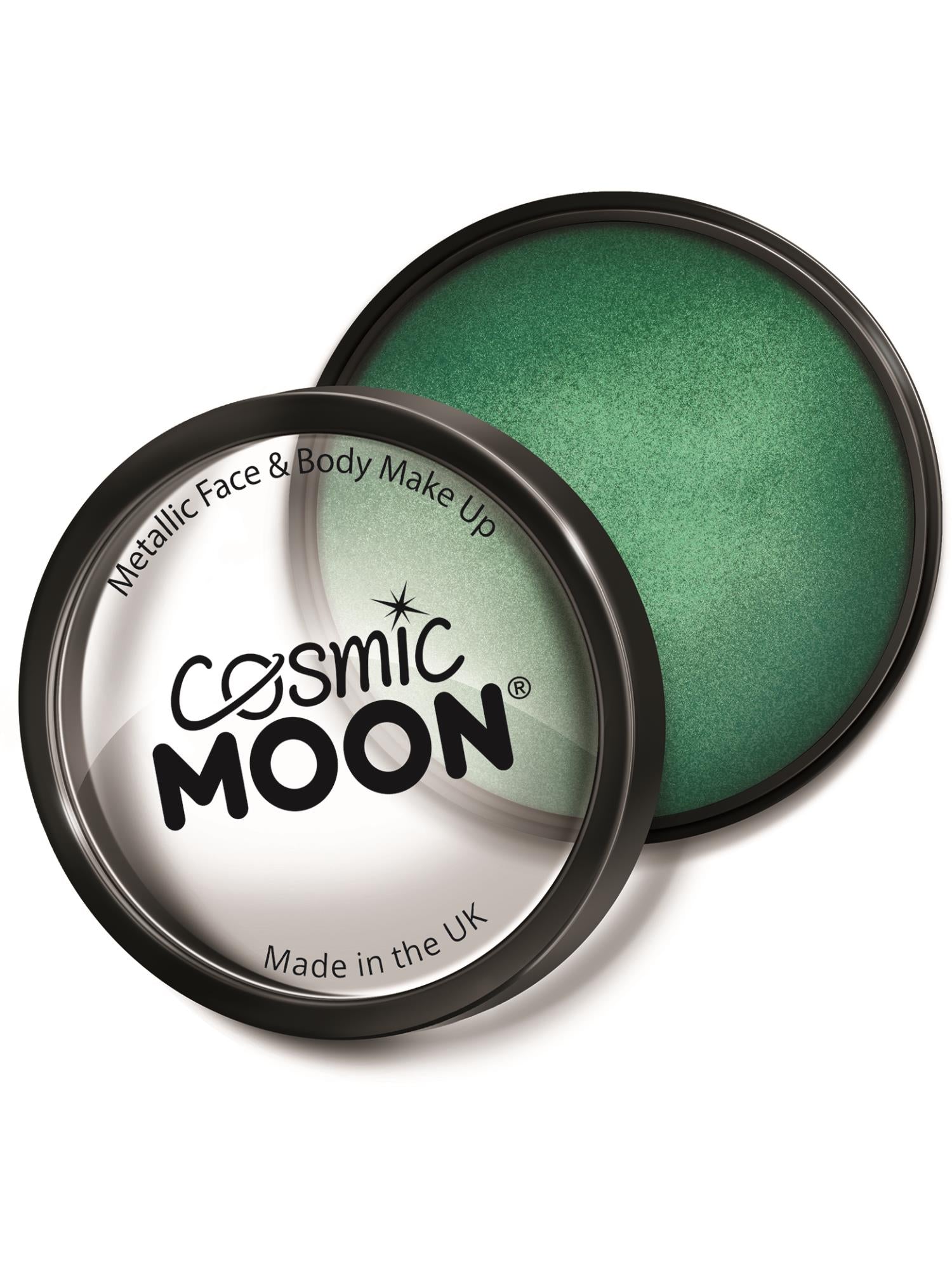 Cosmic Moon Creations Metallic Pro Face Paint Cake Pots, Gre, Single, 36g