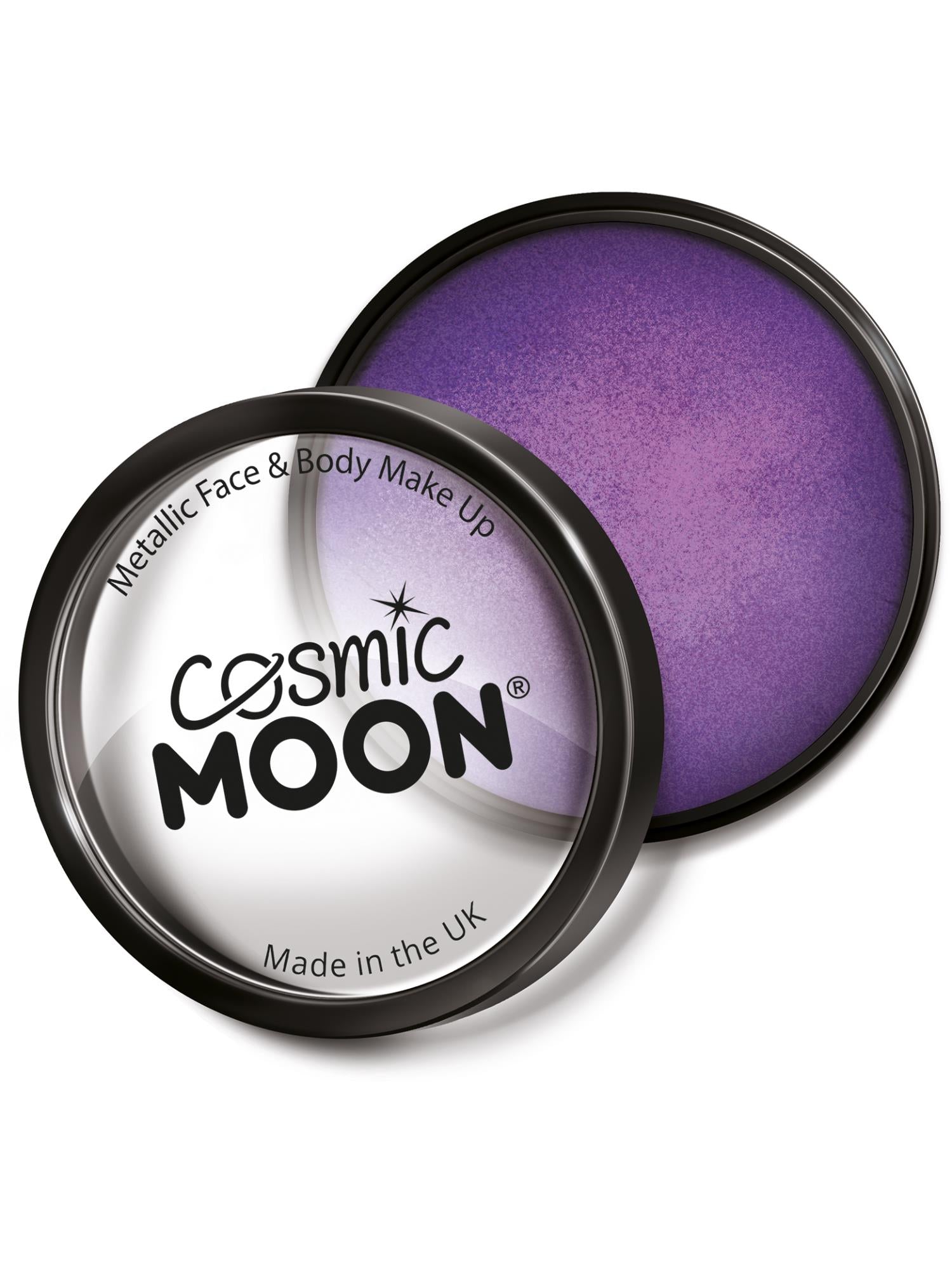 Cosmic Moon Creations Metallic Pro Face Paint Cake Pots, Pur, Single, 36g