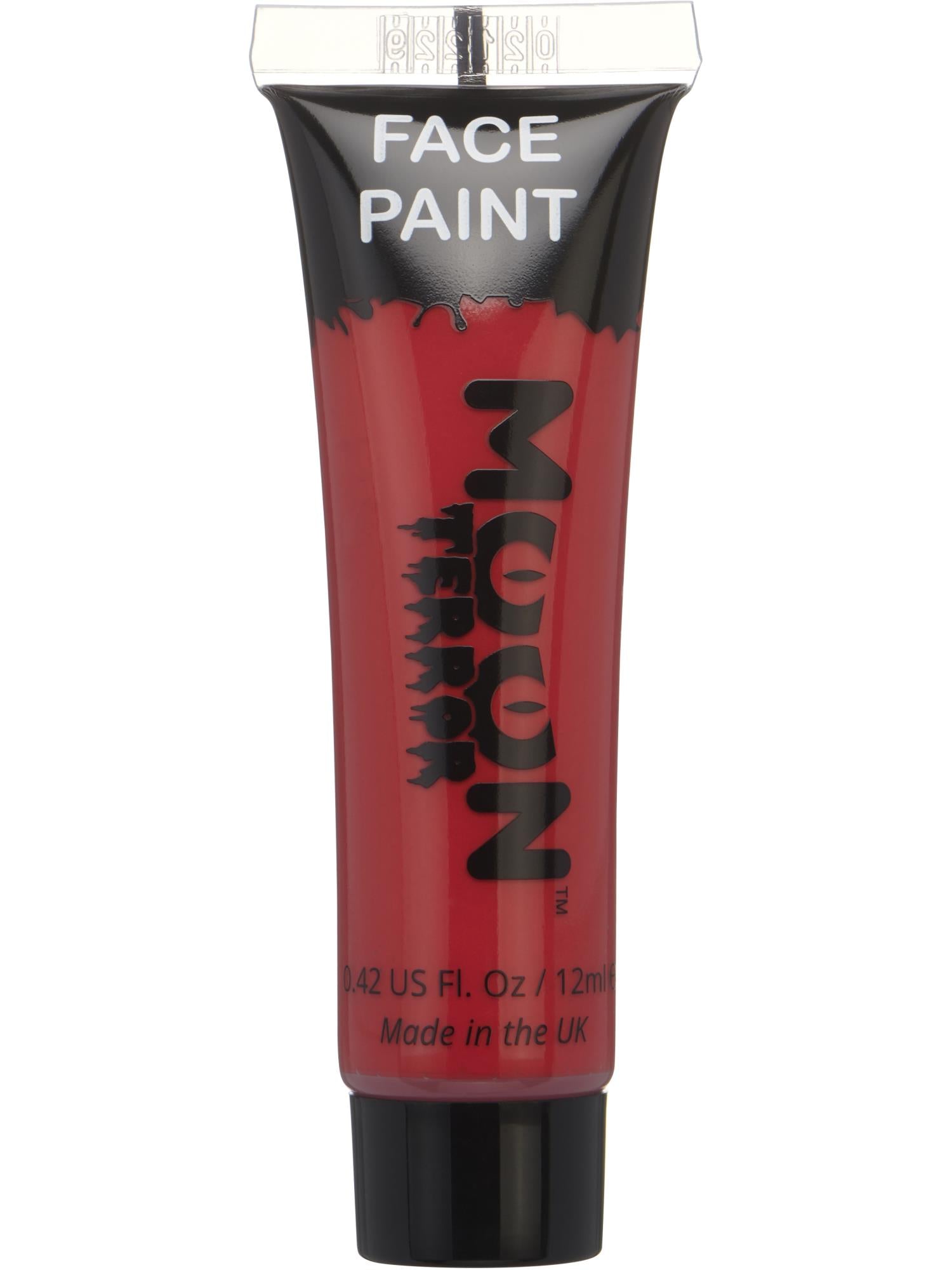 Moon Creations Terror Halloween Face & Body Paint, Red, Single 12ml