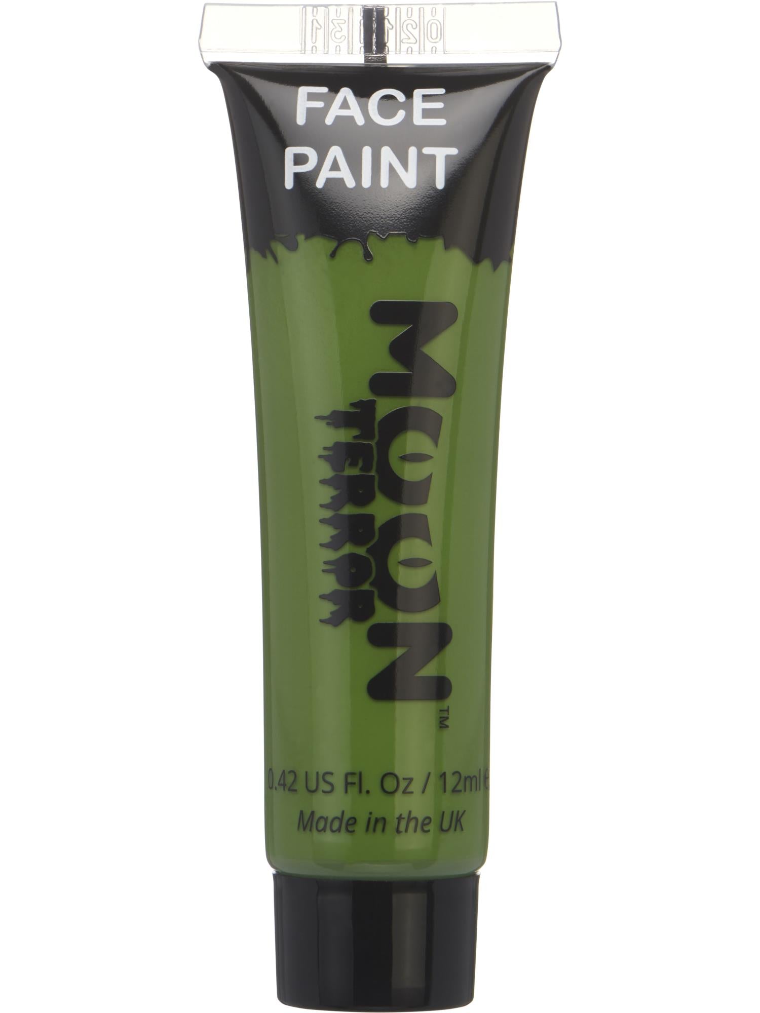 Moon Creations Terror Halloween Face & Body Paint, Green, Single 12ml
