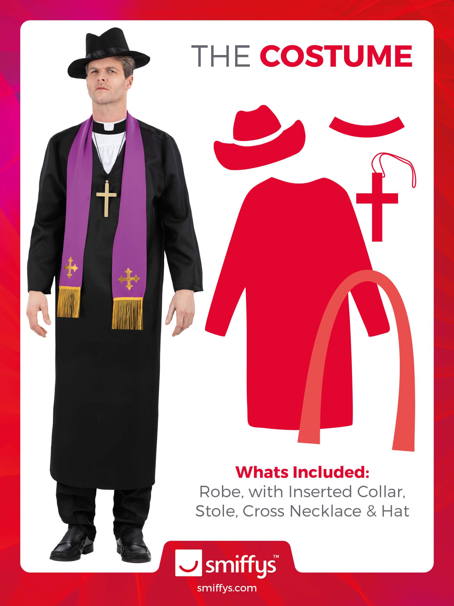 The Exorcist, Father Merrin Priest Costume, Robe