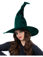 Emerald Green Velour Witch Hat