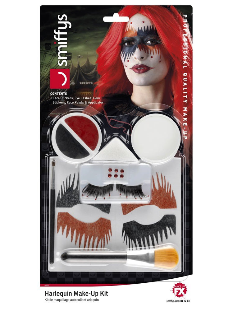 Harlequin Make-Up Kit, with Face Stickers Alternative View 6.jpg