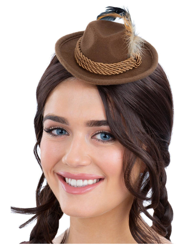 Mini Bavarian Trenker Hat, Brown