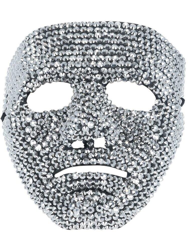 Silver Jewelled Robot Mask