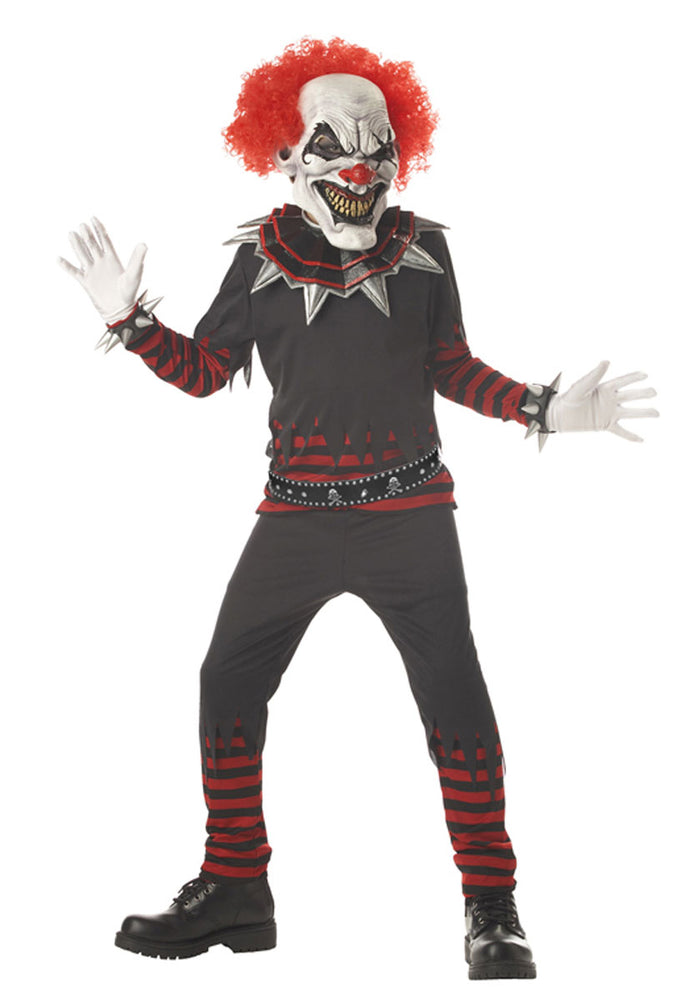 Evil Clown Child Costume, Scary Fancy Dress