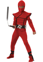 Kids Red Stealth Ninja Costume