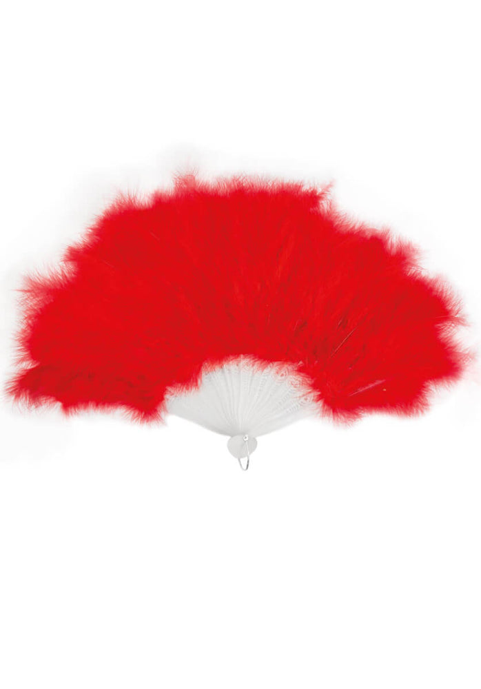 Feather Flapper Fan - Red