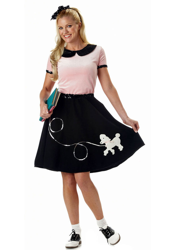 50s Hop Poodle Skirt Costume, Retro Fancy Dress