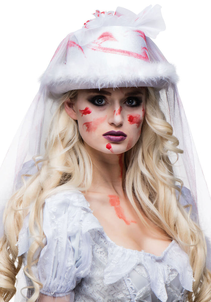 Bride Horror Hat with Veil