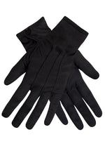 Black Gloves with Push Button - Plus Size