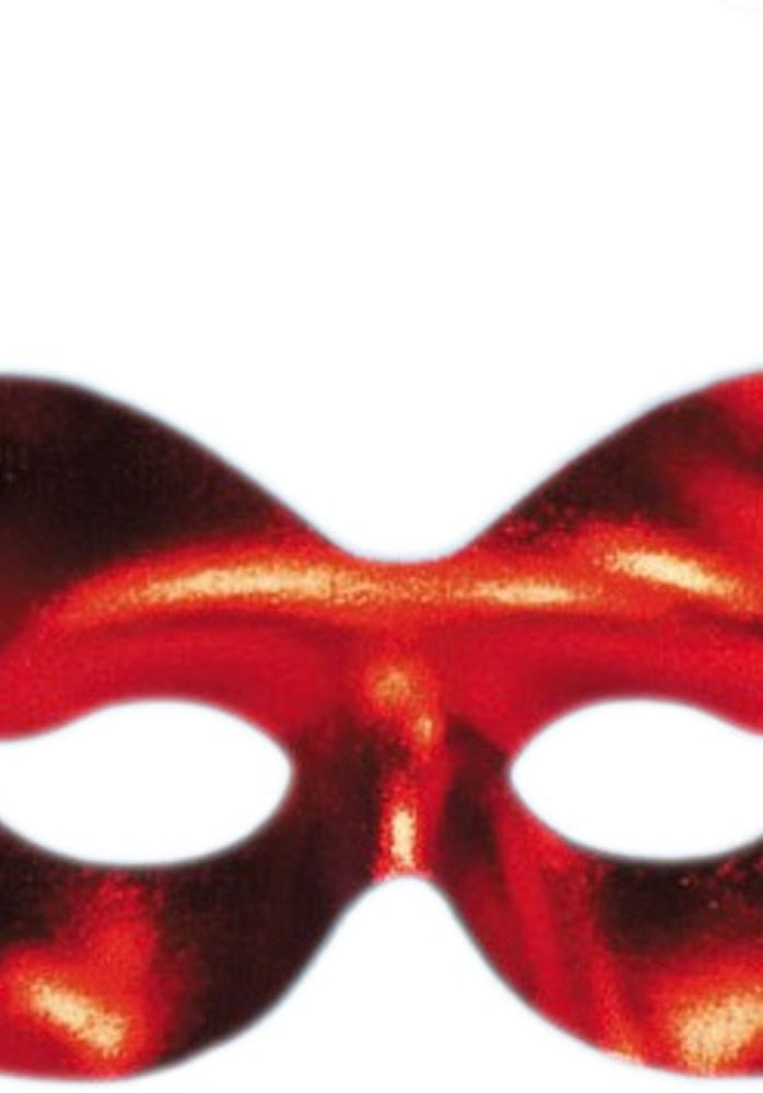 Red Devil Eye Mask with Black Horns