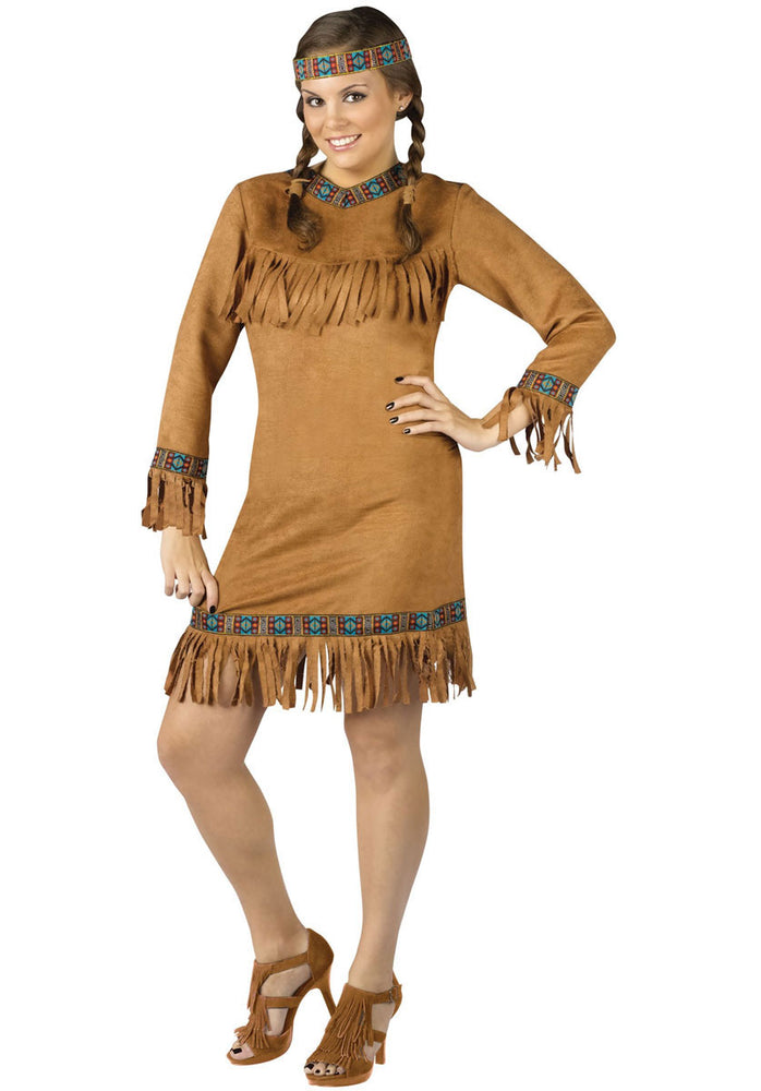 Native American Costume, Indian Woman Plus Size Fancy Dress