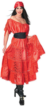 Pirate Wench DeluxeCostume, Red, Rubies