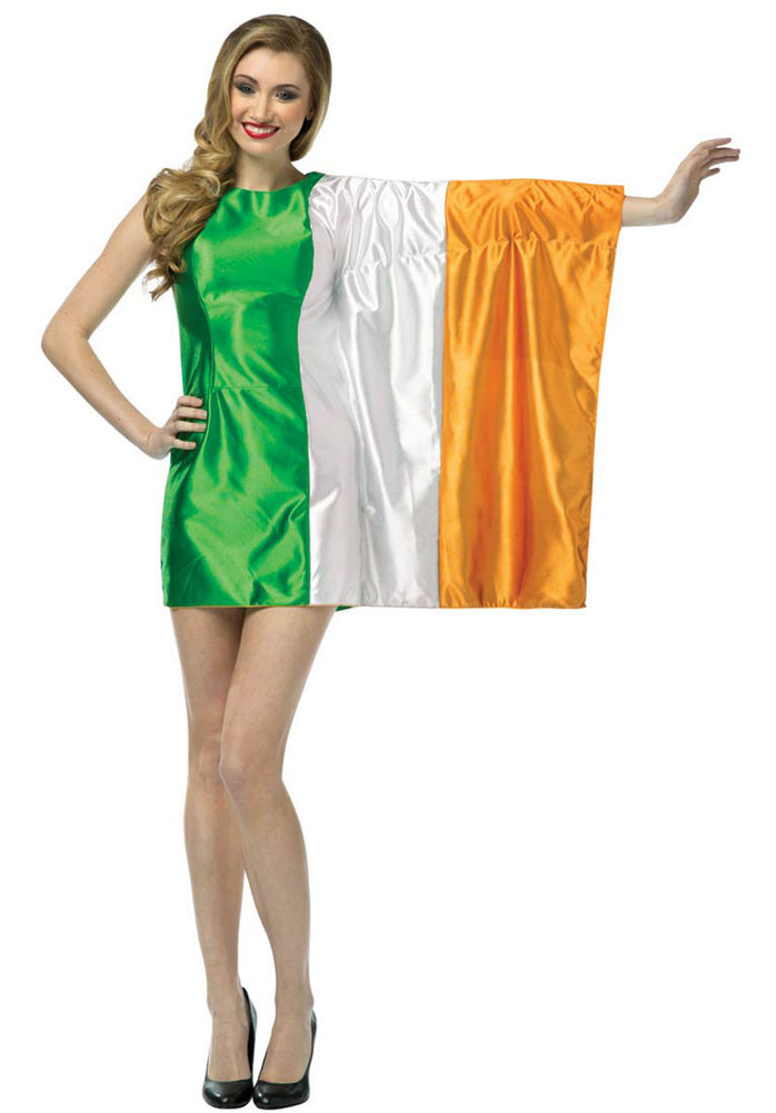Adult Ireland Flag Dress, Irish Fancy Dress Costume