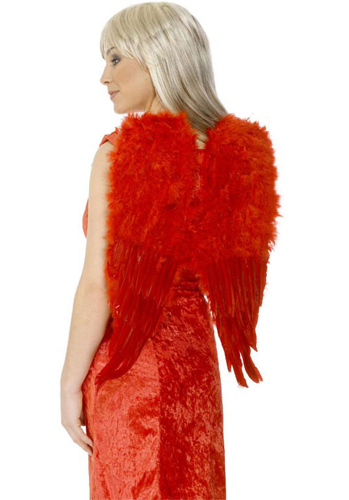 Wings Feather, Red, Angel, 50cm x 60cm Smiffys fancy dress