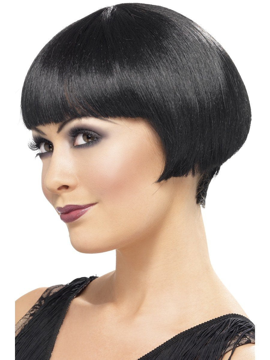 1920s Flapper Bob Wig, Black