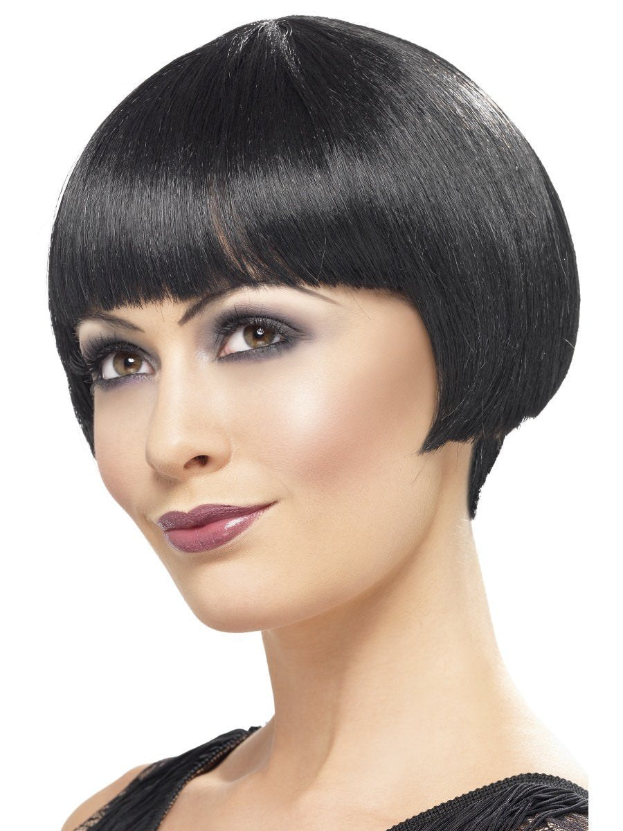 1920s Flapper Bob Wig, Black